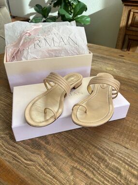 Alexandre Birman Strappy Sandals in Light Sand size 37